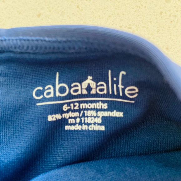 Cabana Life 2 Piece Embroidered Bathing Suit Size 6-12 Months - Picture 9 of 10